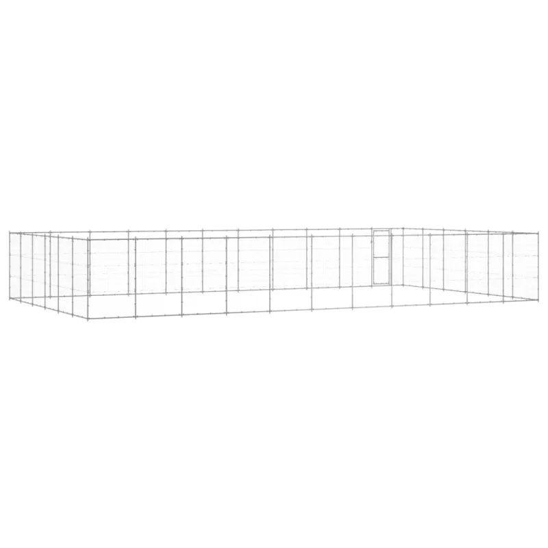 Lauko voljeras šunims, galvanizuotas plienas, 79,86m²