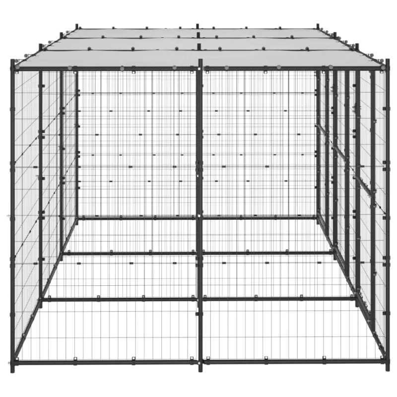 Lauko voljeras šunims su stogu, plienas, 7,26m²