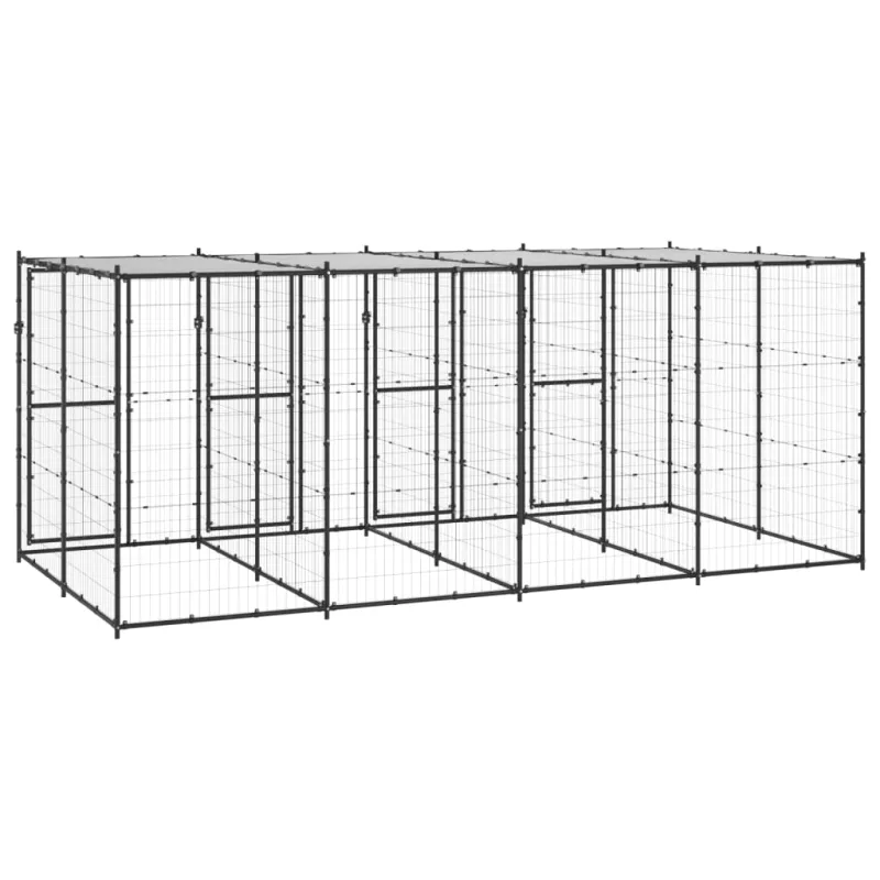 Lauko voljeras šunims su stogu, plienas, 9,68m²