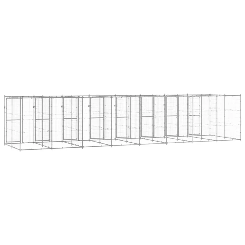 Lauko voljeras šunims, galvanizuotas plienas, 19,36m²