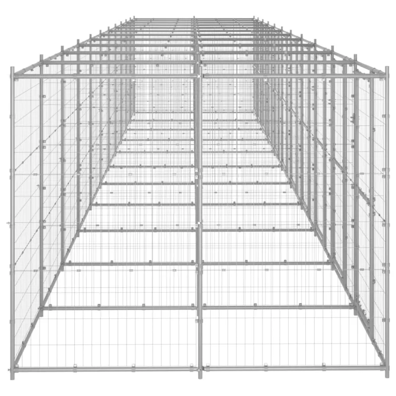 Lauko voljeras šunims, galvanizuotas plienas, 26,62m²