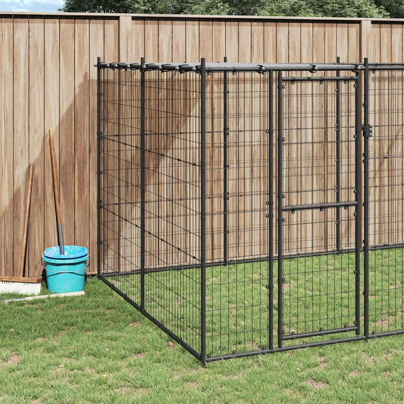 Lauko voljeras šunims su stogu, plienas, 12,1m²