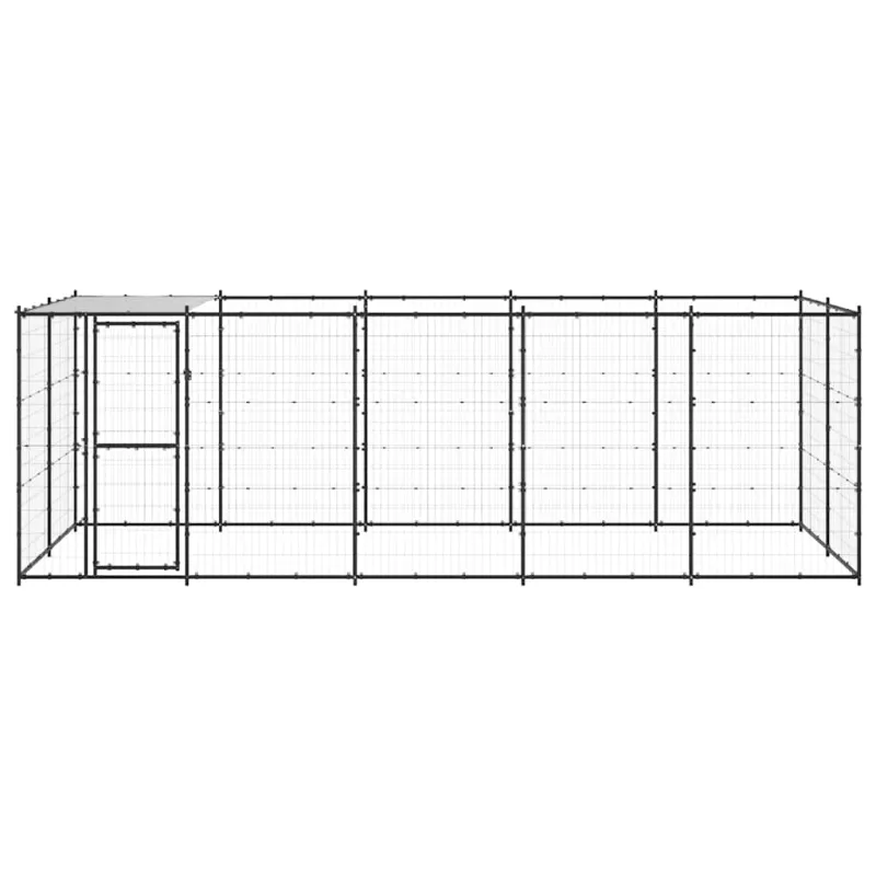 Lauko voljeras šunims su stogu, plienas, 12,1m²