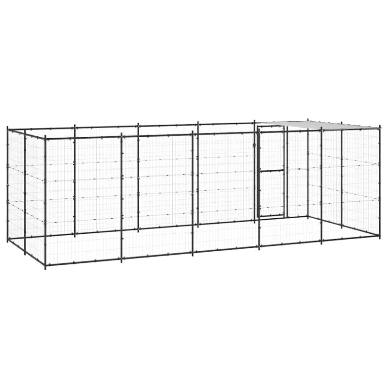 Lauko voljeras šunims su stogu, plienas, 12,1m²