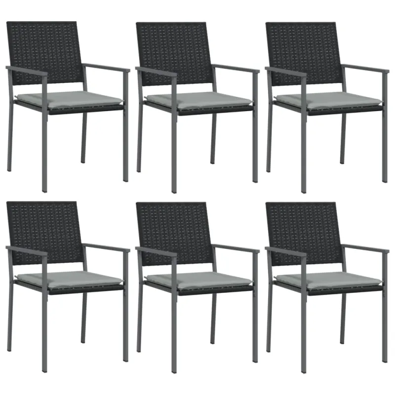 Sodo komplekti, 7 osaa, pehmusteilla, polyrattana/teräs