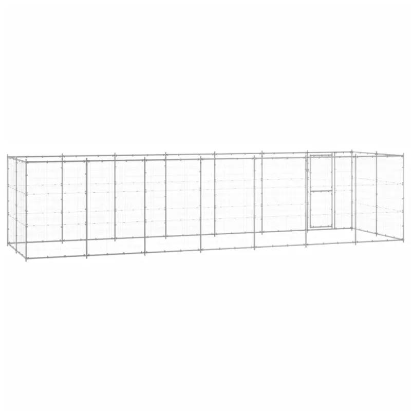 Lauko voljeras šunims, galvanizuotas plienas, 16,94m²