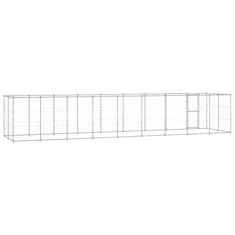 Lauko voljeras šunims, galvanizuotas plienas, 21,78m²