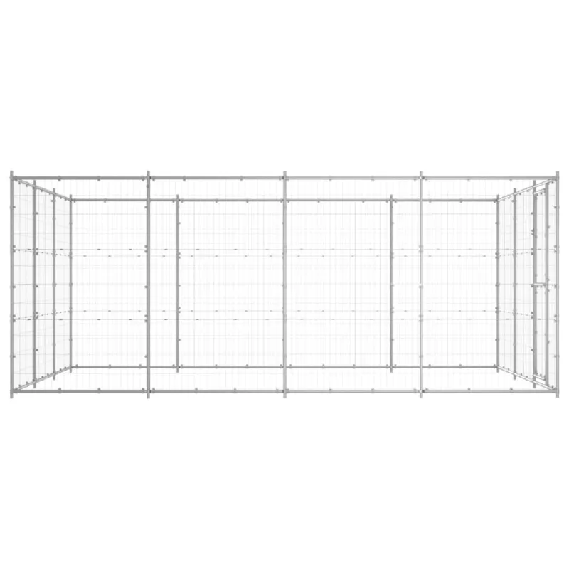 Lauko voljeras šunims, galvanizuotas plienas, 14,52m²