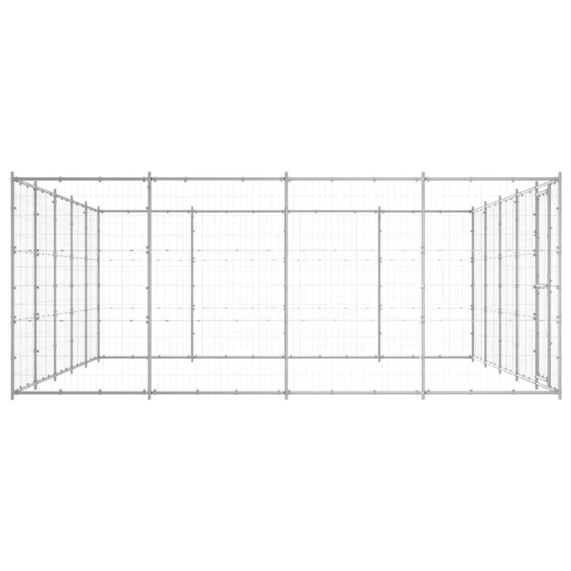 Lauko voljeras šunims, galvanizuotas plienas, 24,2m²