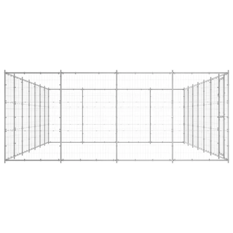 Lauko voljeras šunims, galvanizuotas plienas, 33,88m²