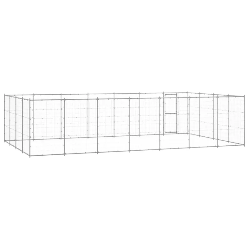 Lauko voljeras šunims, galvanizuotas plienas, 33,88m²
