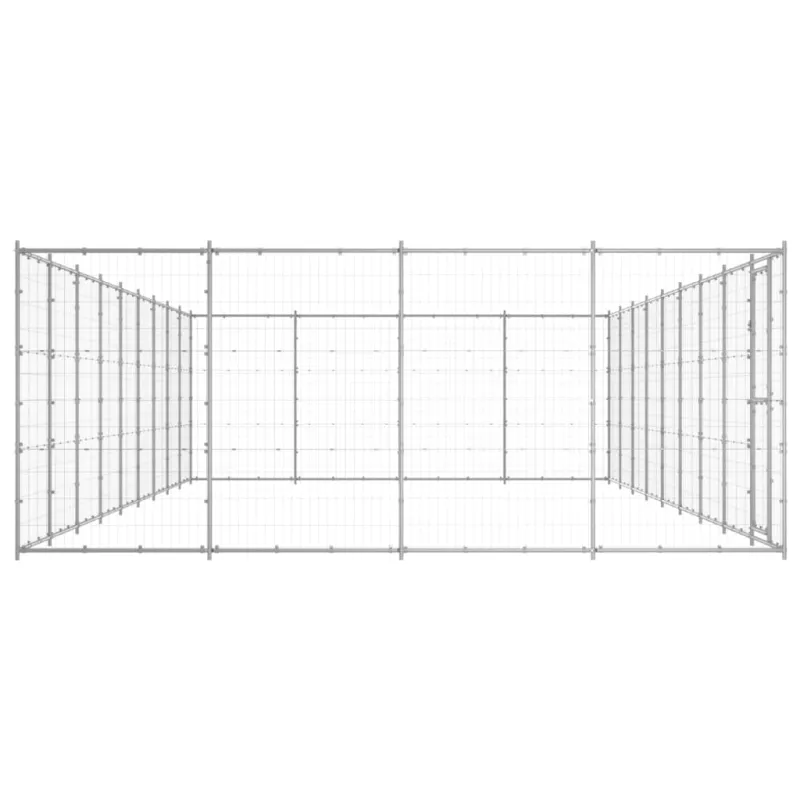 Lauko voljeras šunims, galvanizuotas plienas, 43,56m²