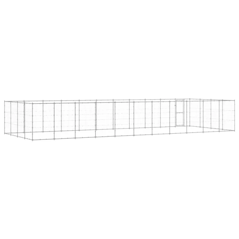 Lauko voljeras šunims, galvanizuotas plienas, 43,56m²