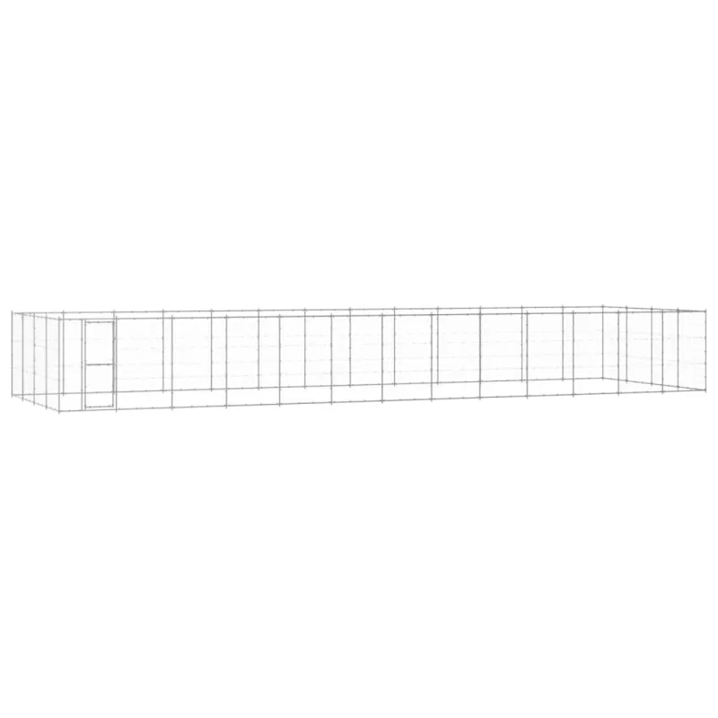 Lauko voljeras šunims, galvanizuotas plienas, 53,24m²
