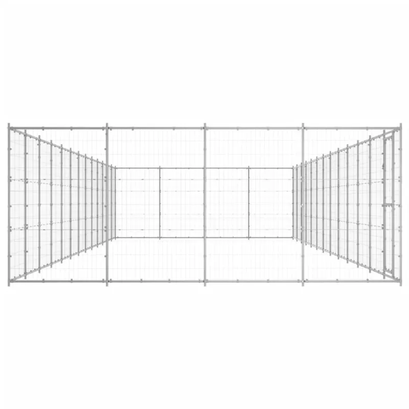 Lauko voljeras šunims, galvanizuotas plienas, 53,24m²