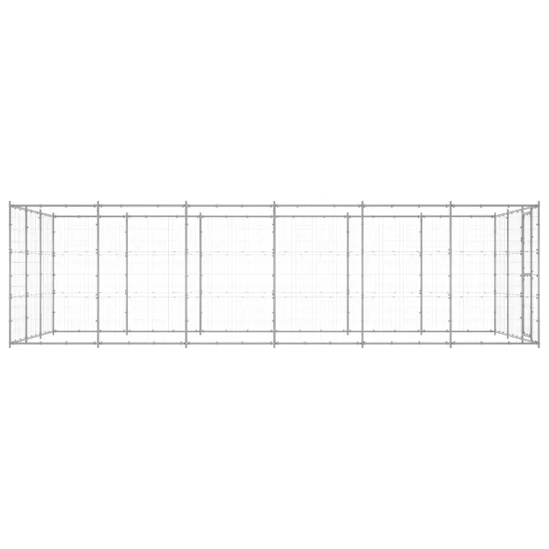 Lauko voljeras šunims, galvanizuotas plienas, 21,78m²