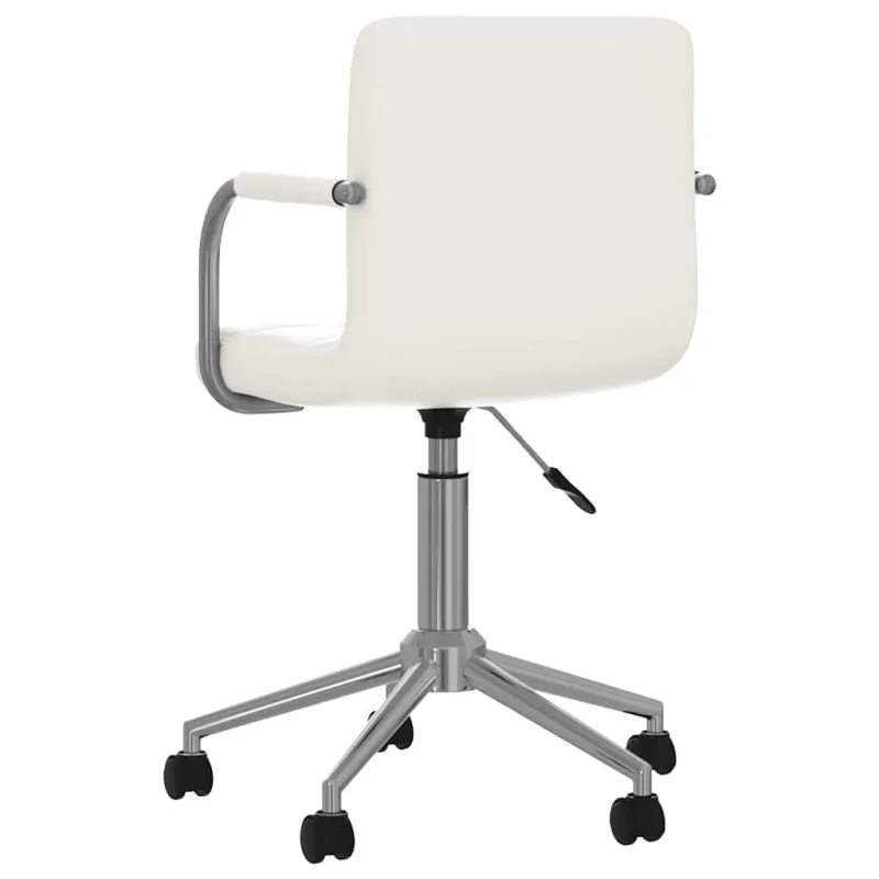 Pasukama valgomojo kėdė, baltos spalvos, dirbtinė oda (334811)