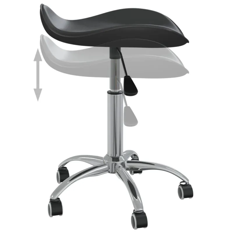 Biuro kėdė, juodos spalvos, dirbtinė oda (323684)