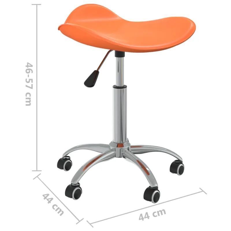 Biuro kėdė, oranžinės spalvos, dirbtinė oda (323690)