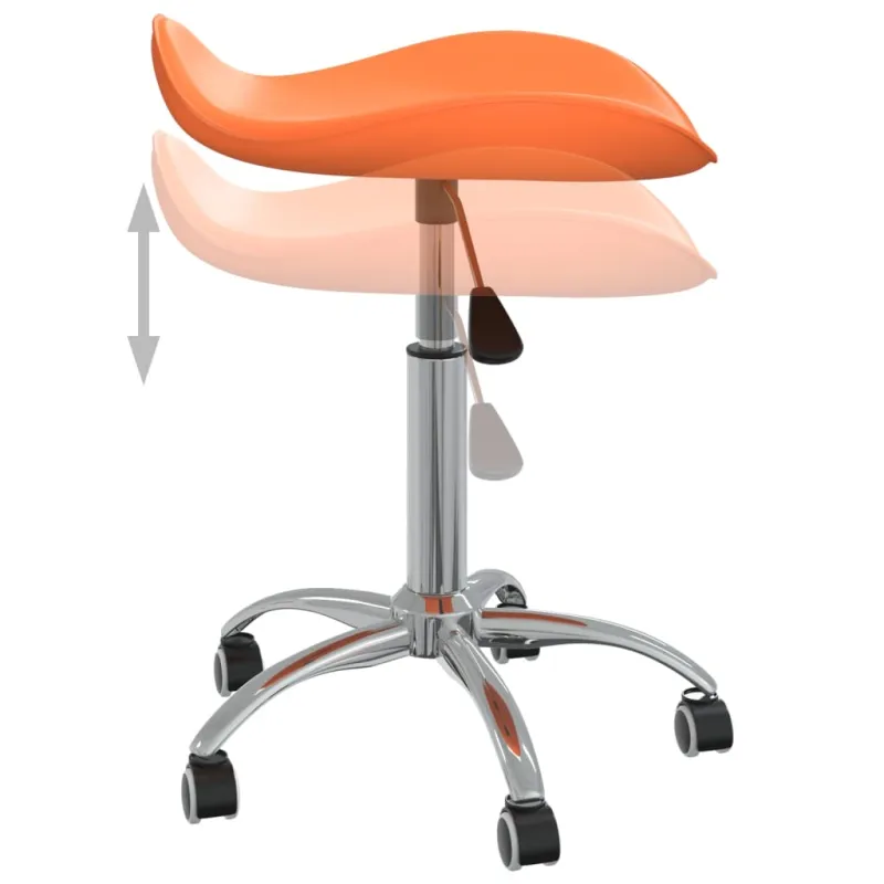 Pasukama valgomojo kėdė, oranžinė, dirbtinė oda (323690)