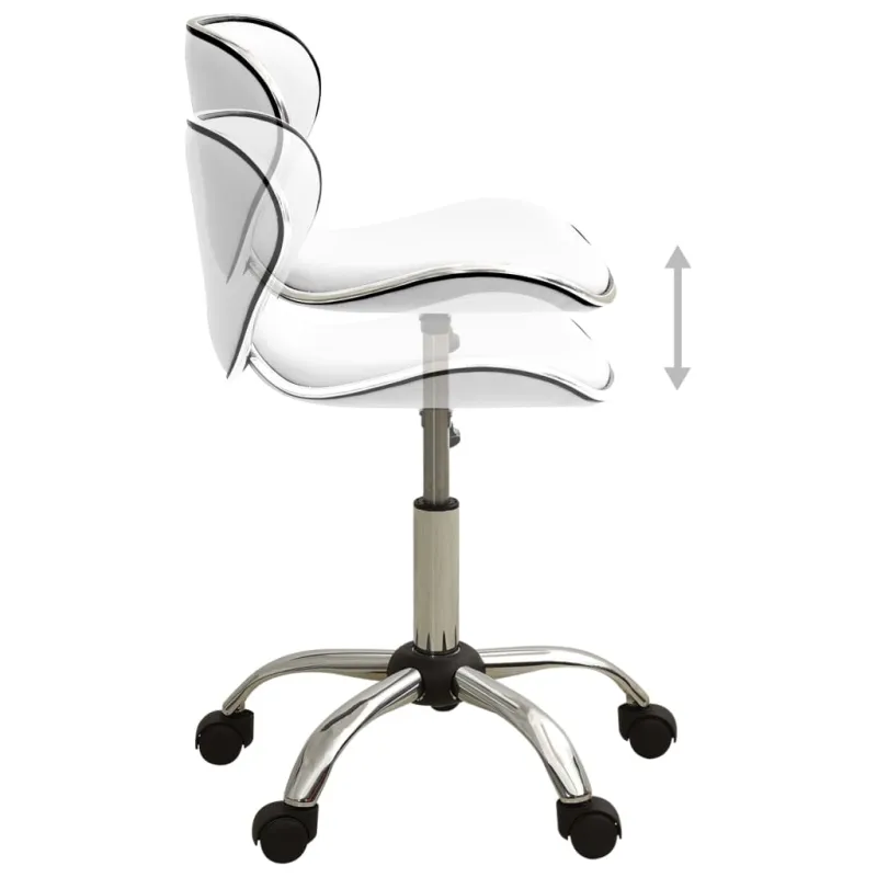 Biuro kėdė, baltos spalvos, dirbtinė oda (323673)