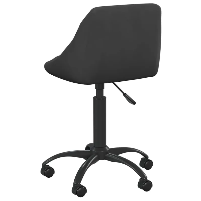 Biuro kėdė, juodos spalvos, aksomas (335357)