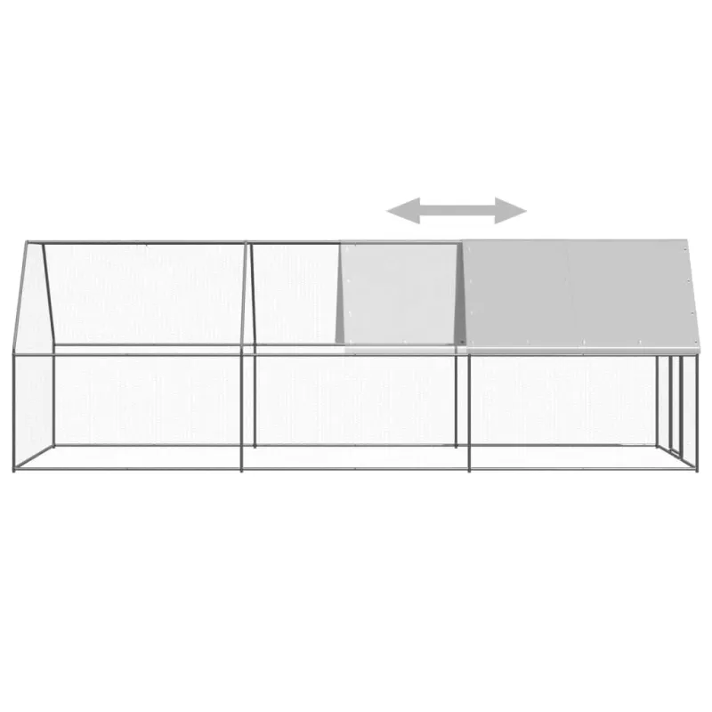 Lauko narvas viščiukams, 2x6x2m, galvanizuotas plienas