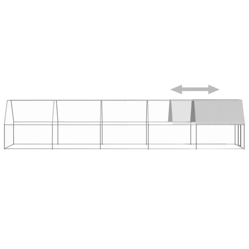 Lauko narvas viščiukams, 2x10x2m, galvanizuotas plienas