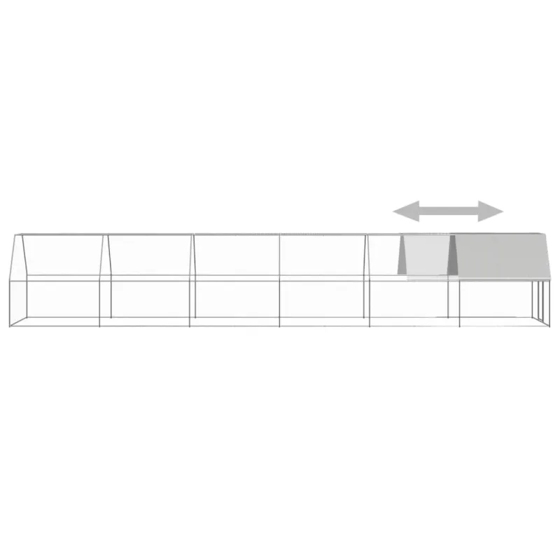 Lauko narvas viščiukams, 2x12x2m, galvanizuotas plienas