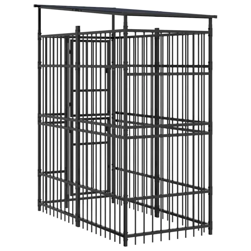 Lauko voljeras šunims su stogu, plienas, 1,84m²