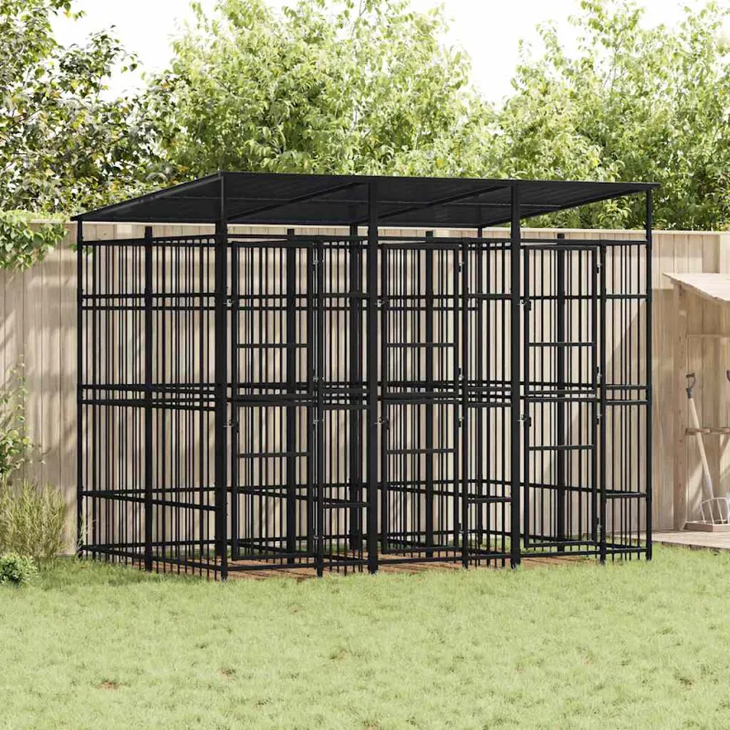 Lauko voljeras šunims su stogu, plienas, 5,53m²