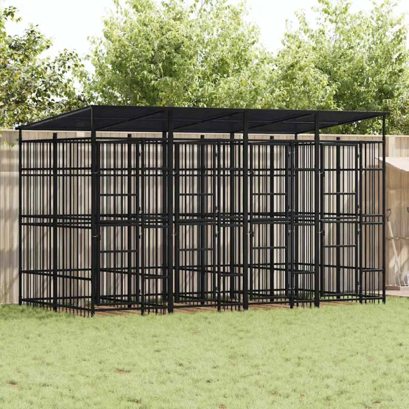 Lauko voljeras šunims su stogu, plienas, 7,37m²