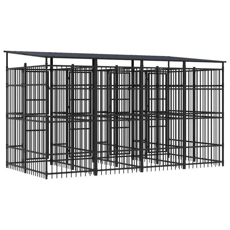 Lauko voljeras šunims su stogu, plienas, 7,37m²