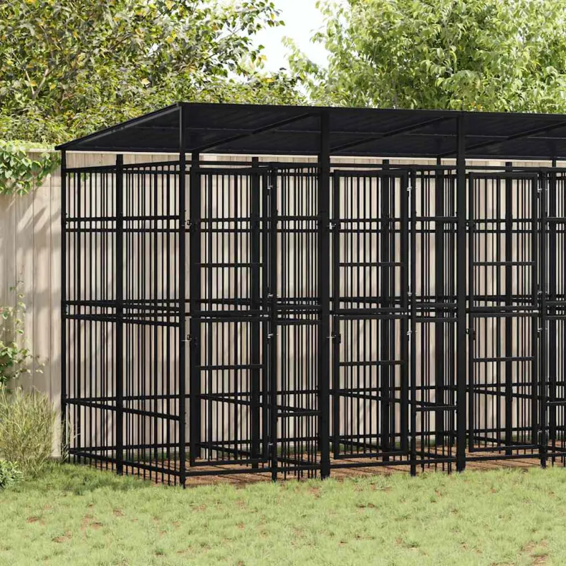 Lauko voljeras šunims su stogu, plienas, 9,22m²