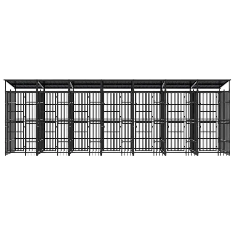 Lauko voljeras šunims su stogu, plienas, 12,9m²