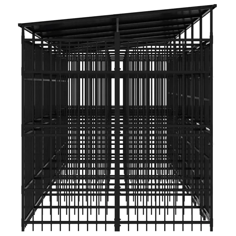 Lauko voljeras šunims su stogu, plienas, 12,9m²