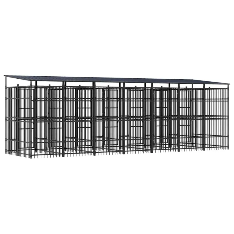 Lauko voljeras šunims su stogu, plienas, 12,9m²