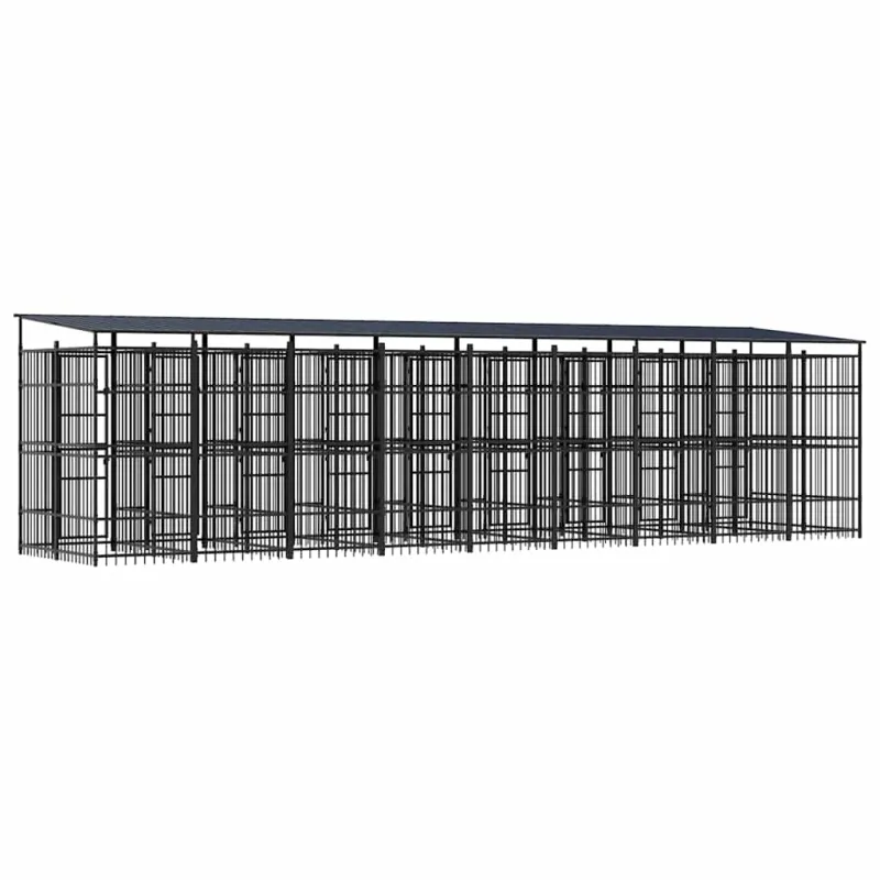 Lauko voljeras šunims su stogu, plienas, 16,59m²