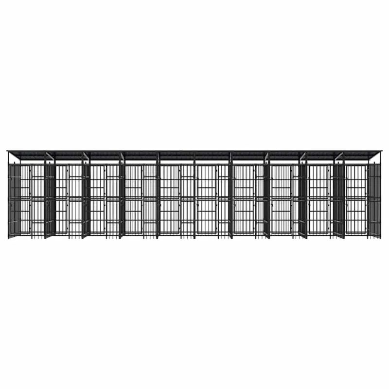 Lauko voljeras šunims su stogu, plienas, 18,43m²