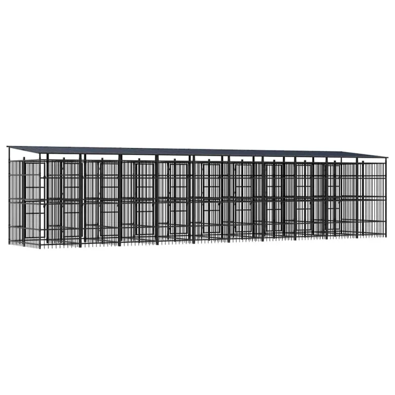 Lauko voljeras šunims su stogu, plienas, 18,43m²