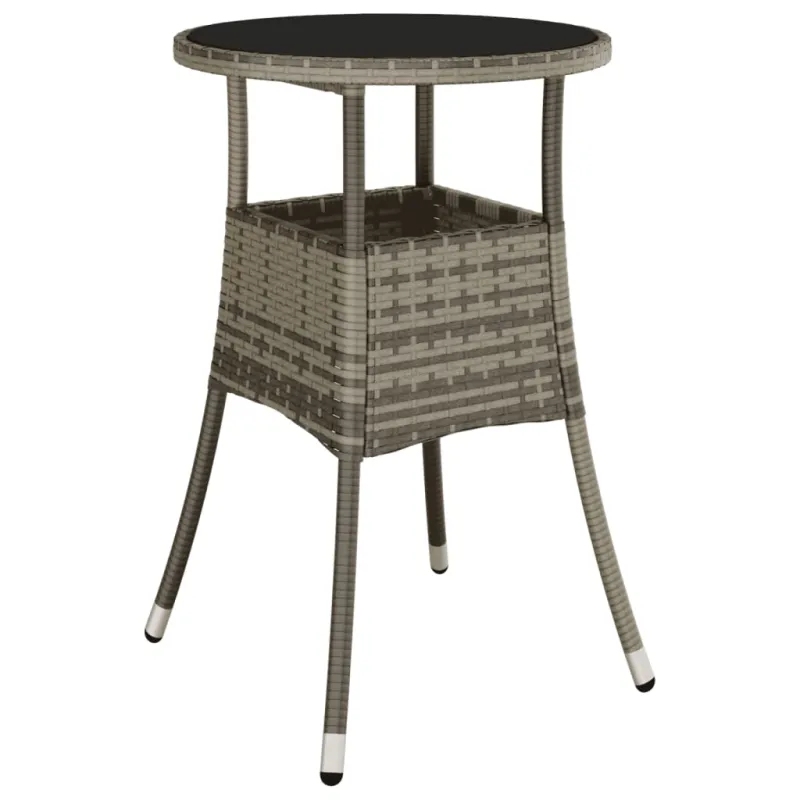 Sodo Bistro -setti pehmusteilla, 5-os osat, musta, rattan