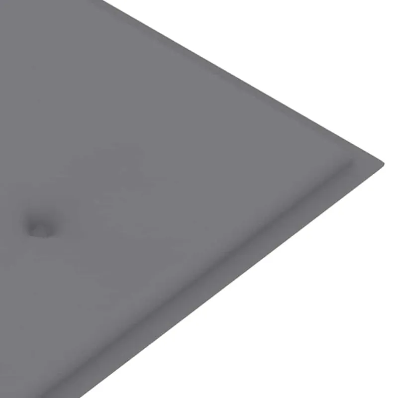 Batavia suoliukas su pilka pagalvėle, 150cm, tikmedžio mediena