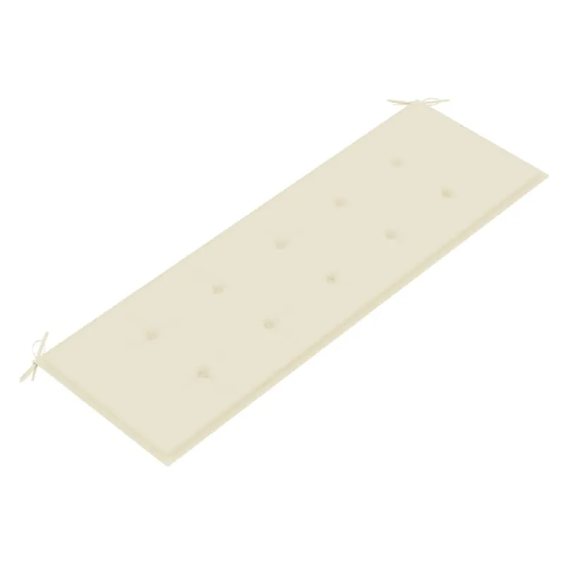 Batavia suoliukas su kremine pagalvėle, 150cm, tikmedis