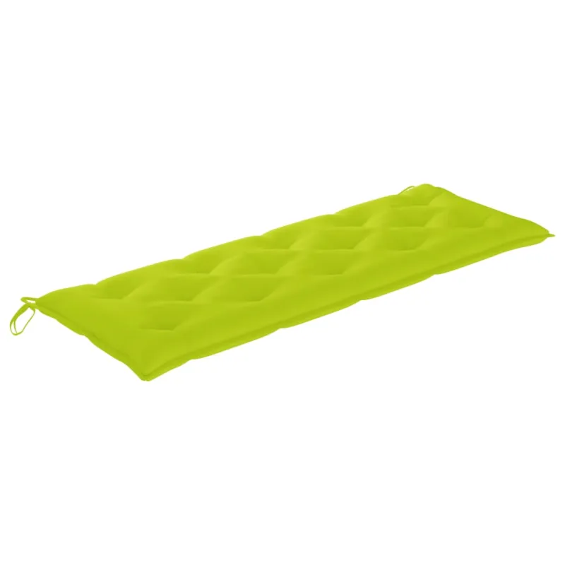 Batavia suoliukas su žalia pagalvėle, 150cm, tikmedžio masyvas