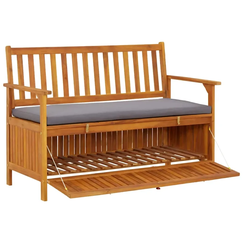 Sodo suoliukas-daiktadėžė, 120cm, akacijos medienos masyvas