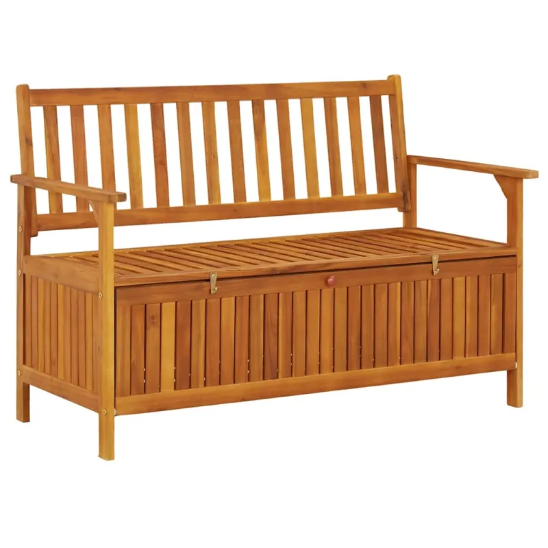Sodo suoliukas-daiktadėžė, 120cm, akacijos medienos masyvas