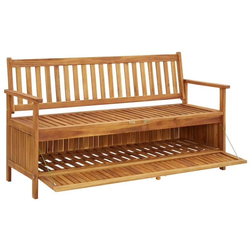 Sodo suoliukas-daiktadėžė, 148cm, akacijos medienos masyvas