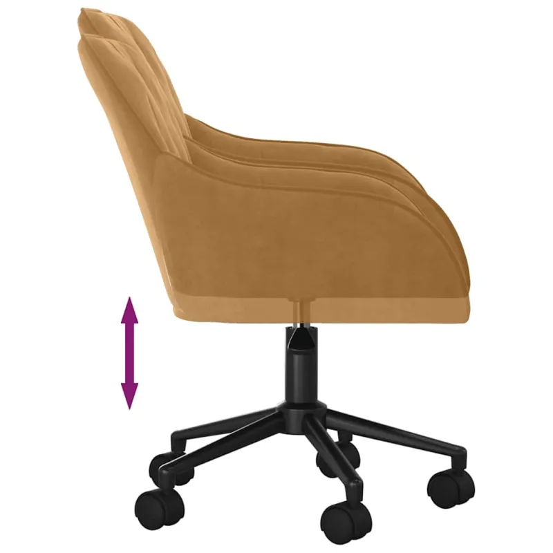 Pasukamos valgomojo kėdės, 2vnt., rudos spalvos, aksomas
