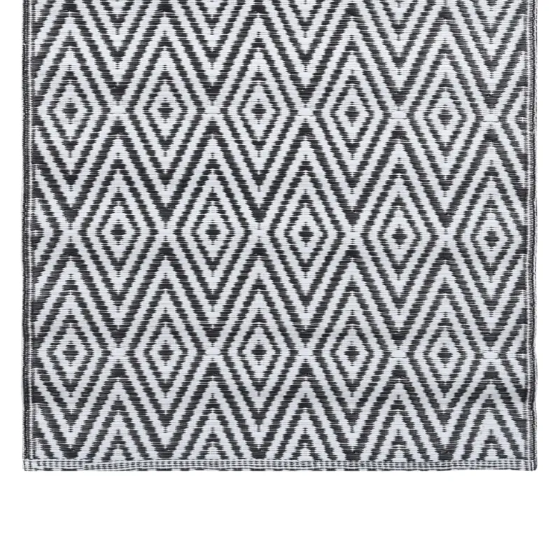 Lauko kilimas, ARAKIL baltos ir juodos spalvos, 80x150cm, PP