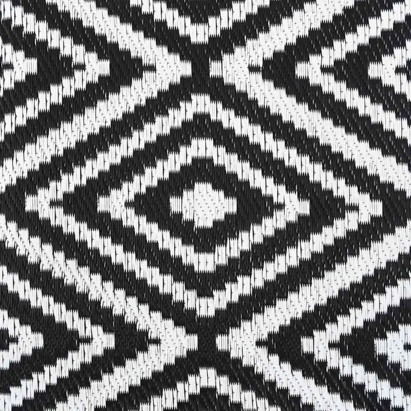 Lauko kilimas, ARAKIL baltos ir juodos spalvos, 190x290cm, PP
